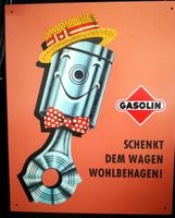 Blechschild GASOLIN Schenkt dem Wagen Wohlbehagen Nordrhein-Westfalen - Kalletal Vorschau