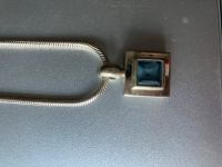 Kette Silber mit Anhänger, hellblauer Stein Hamburg - Bergedorf Vorschau