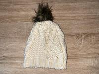 Mütze Strick Bommel Beige Pieces Sachsen - Schöneck Vorschau