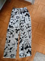Zara seidige Rich Aunti Hose weit schwarz weiß S Bayern - Lauben Vorschau