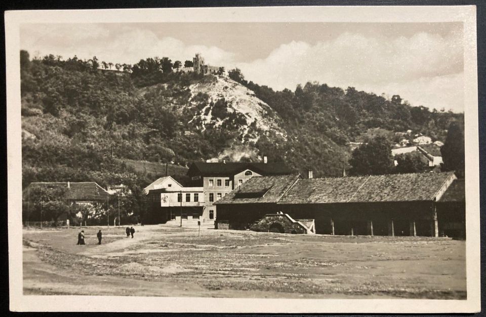 AK Bad Sulza / Thür, Gradierwerk mit Zerstäuberhalle, 1955 in Dresden