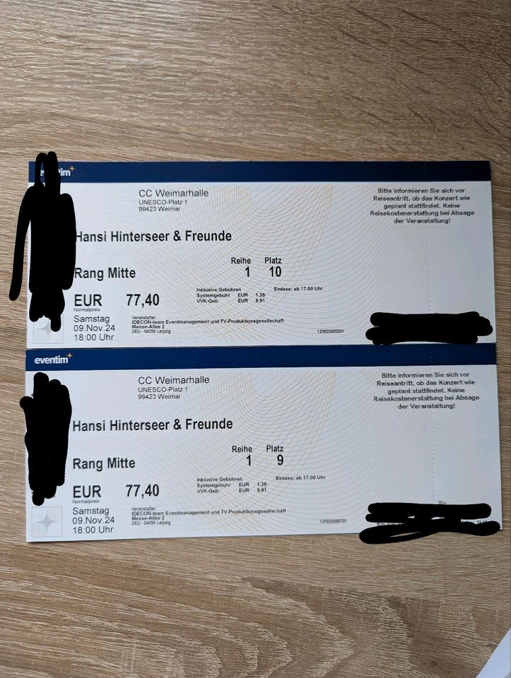 Tickets Hansi Hinterseer Weimar 09.11.2024 in Frankfurt am Main