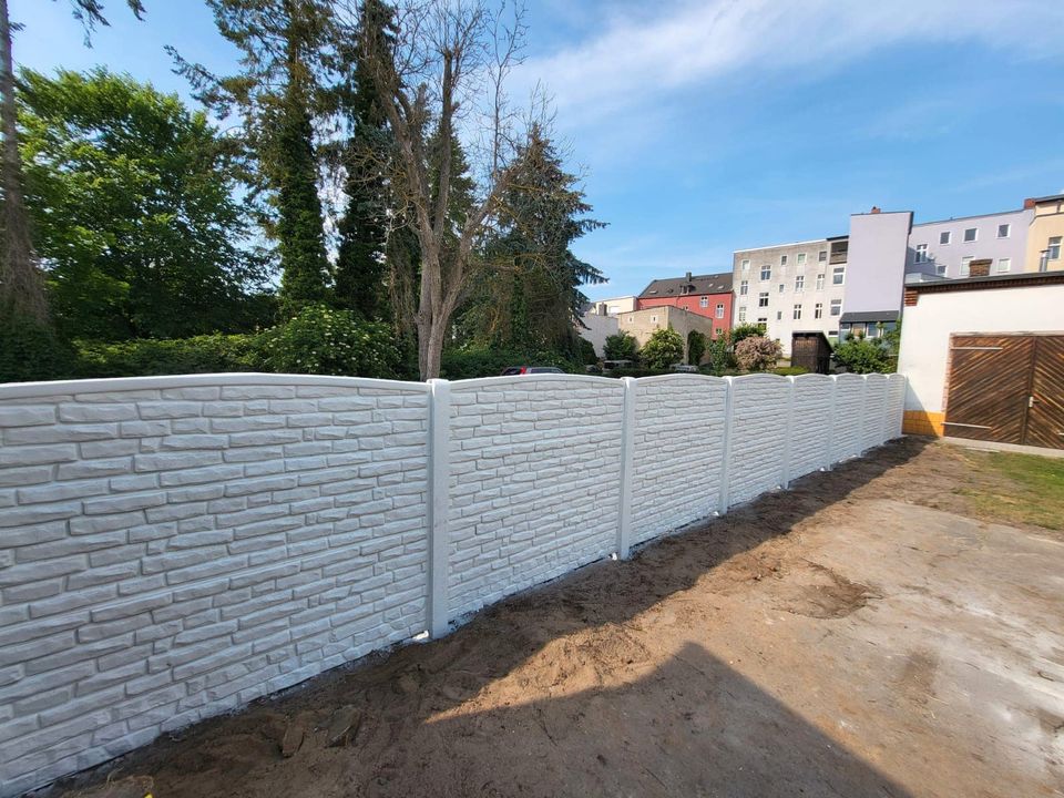 ►Betonzaun Sichtschutzzaun 25m Montage Gartenzaun Lärmschutz◄ in Plauen