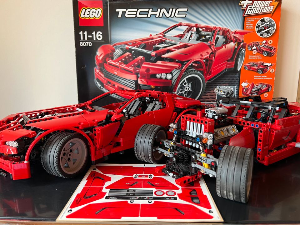 Lego Technic 8070 -Super Car Doppelpack - inkl. Aufkleber und OVP in Eichstetten am Kaiserstuhl