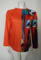 Langarmshirt Shirt orange türkis Gr. 40/42/44/L/XL/XXL Baden-Württemberg - Calw Vorschau