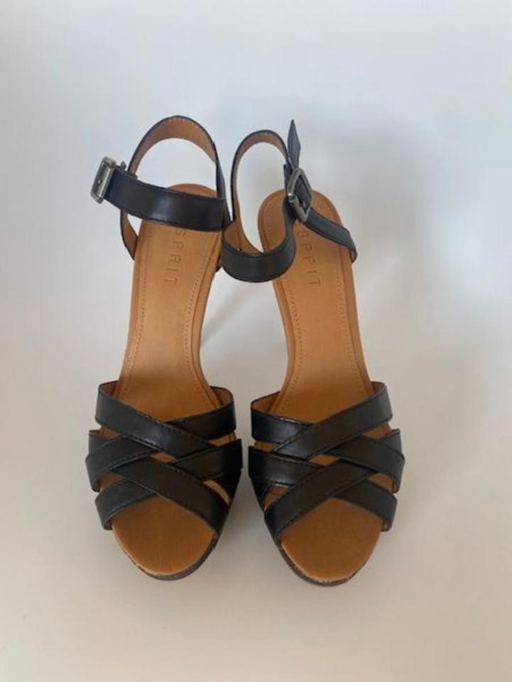 Esprit, High Heels, Plateau, Sandalette, Größe 39, schwarz in Bönnigheim