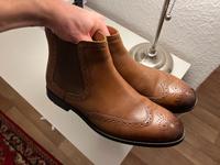 CLARKS 43 Herren braun Leder Schuhe Chelsea Boots Berlin - Hellersdorf Vorschau