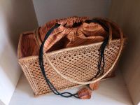 Handgeflochtene Fichtengras Vintage Boho Tasche aus Indonesien Berlin - Treptow Vorschau