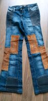 Jeans, Schlaghose, flared leg, Flickenoptik, Größe 27, blau Thüringen - Erfurt Vorschau
