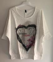 MultiBlu - Damen Shirt - weiß mit Druck - Gr. L Sachsen - Pesterwitz Vorschau