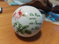 Kugel mit Rosenmotiv und Spruch, Gartenstecker Niedersachsen - Cremlingen Vorschau