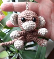 Stofftier, Affe, Amigurumi, Schlüsselanhänger, Handarbeit, BW Baden-Württemberg - Burgrieden Vorschau