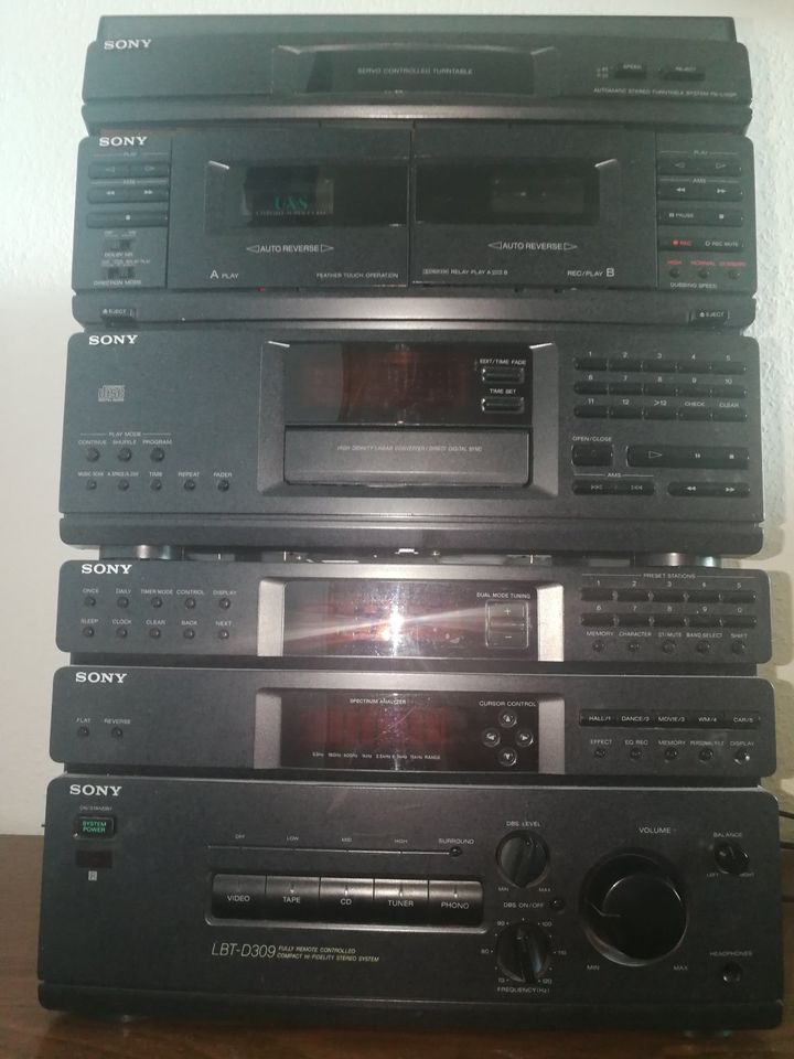 Sony LBT-D309 HiFi Anlage 1994 CD Kassetten Plattenspieler Tuner in Leipzig