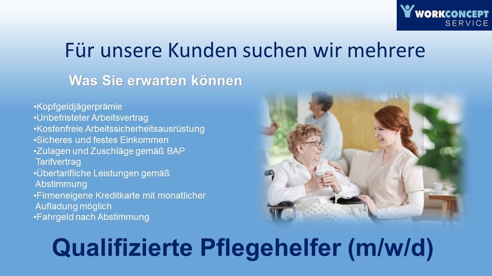 Qualifizierte Pflegehelfer (m/w/d) in Eisenach