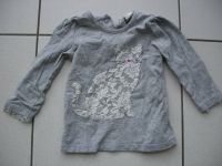 H&M Mädchenshirt Gr 74 grau mit Katzenapplikation langarm 95% BW Rheinland-Pfalz - Kaiserslautern Vorschau