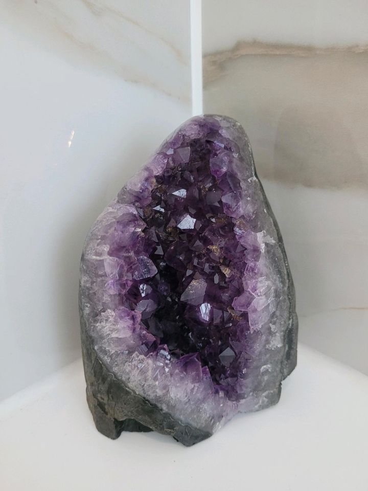 Amethyst Drusen, geschliffen in Kirn