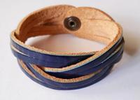 NEU - Lederarmband, geflochten, Dunkelblau mit Glanz, NP 19€ - ST Bayern - Raubling Vorschau