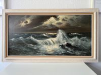 Vintage Ölgemälde Öl Leinwand tosende Brandung Meer Wellen 114cm Bremen - Schwachhausen Vorschau