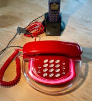 Neontelefon rot Neon Tastentelefon Retro Bayern - Niedernberg Vorschau