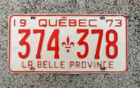 KFZ KENNZEICHEN NUMMERNSCHILD KANADA CANADA QUEBEC 1973 Sachsen-Anhalt - Petersberg (Saalekreis) Vorschau