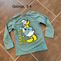 George Langarm Shirt 98-104 grün Donald Duck Schleswig-Holstein - Tangstedt  Vorschau