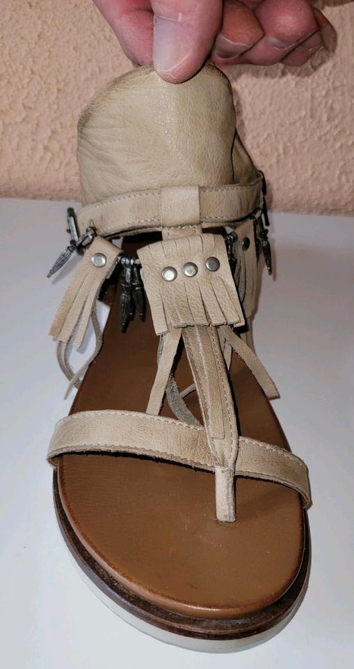 Maca Kitzbühel, beige Leder Sandalen, Gr 39, NEU in Düsseldorf