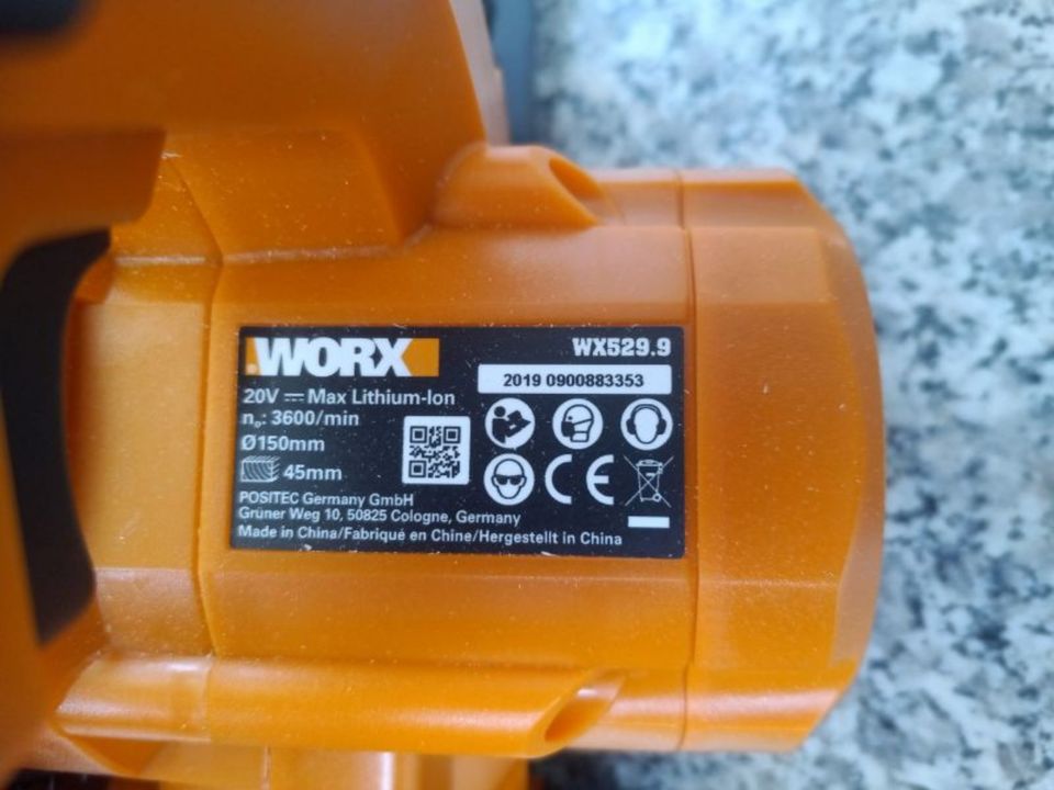 Kreissäge Worx WX529.9 Handkreissäge 150mm 20V Akku Zubehör OVP in Cottbus