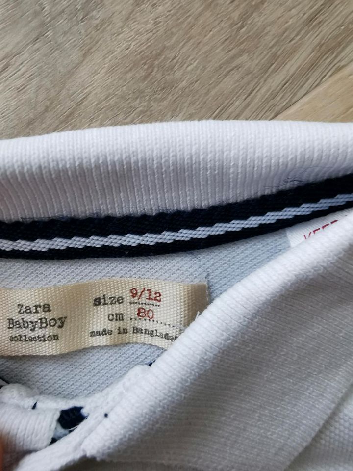 Zara weißes Poloshirt Gr. 80 NEU in Oranienburg