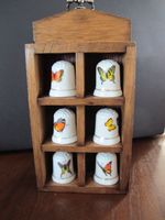 Fingerhüte mit 6 Schmetterlingsmotiven in Miniaturkästchen Bayern - Poing Vorschau