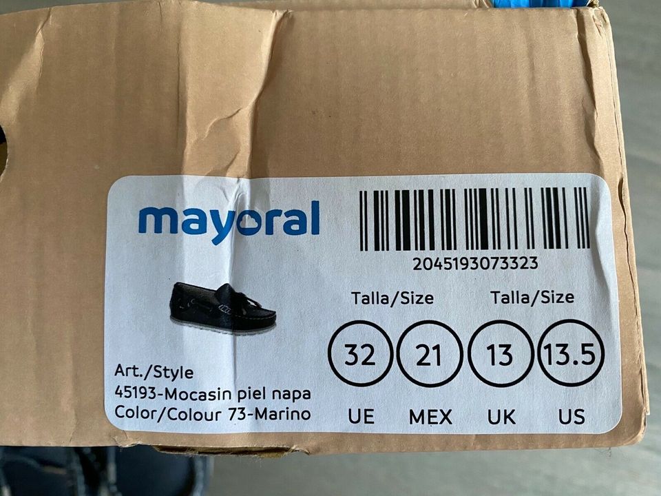 Mayoral Marino Schuhe, Leder, blau, wie neu, Gr. 32 und 33 in Seevetal