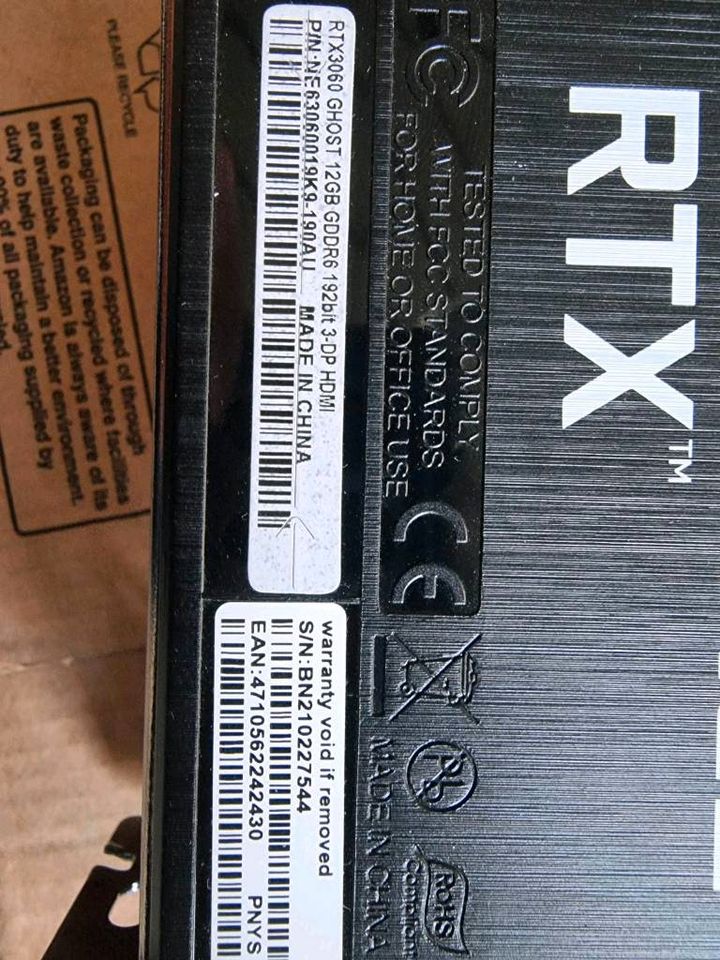 rtx3060 ghost 12gb gddr6 192bit 3 DP HDMI in Reutlingen