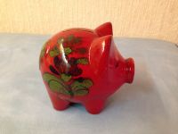 rotes 70er Jahre Sparschwein + Blumen-Design Nordrhein-Westfalen - Issum Vorschau