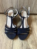 Echtleder Riemchen Pumps Keilabsatz marineblau navy | 5th Avenue Bayern - Waltenhofen Vorschau