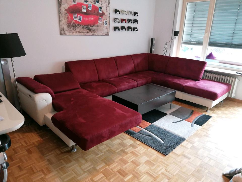 Ledersofa, Couch, Sofa, Wohnlandschaft, u form in München