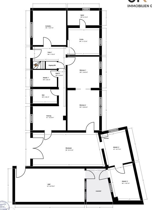 Provisionsfrei: Wohnhaus mit 239 m² und Anbau sowie 2 Garagen, Poolhaus etc. in Cremlingen