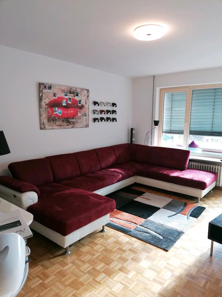 Ledersofa, Couch, Sofa, Wohnlandschaft, u form in München