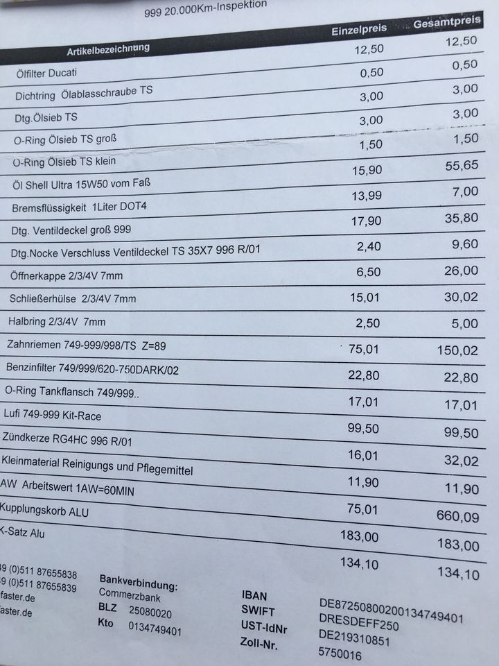 Ducati 999 S, BOS Carbon, Rizoma,Öhlins, Testastretta in Parsdorf