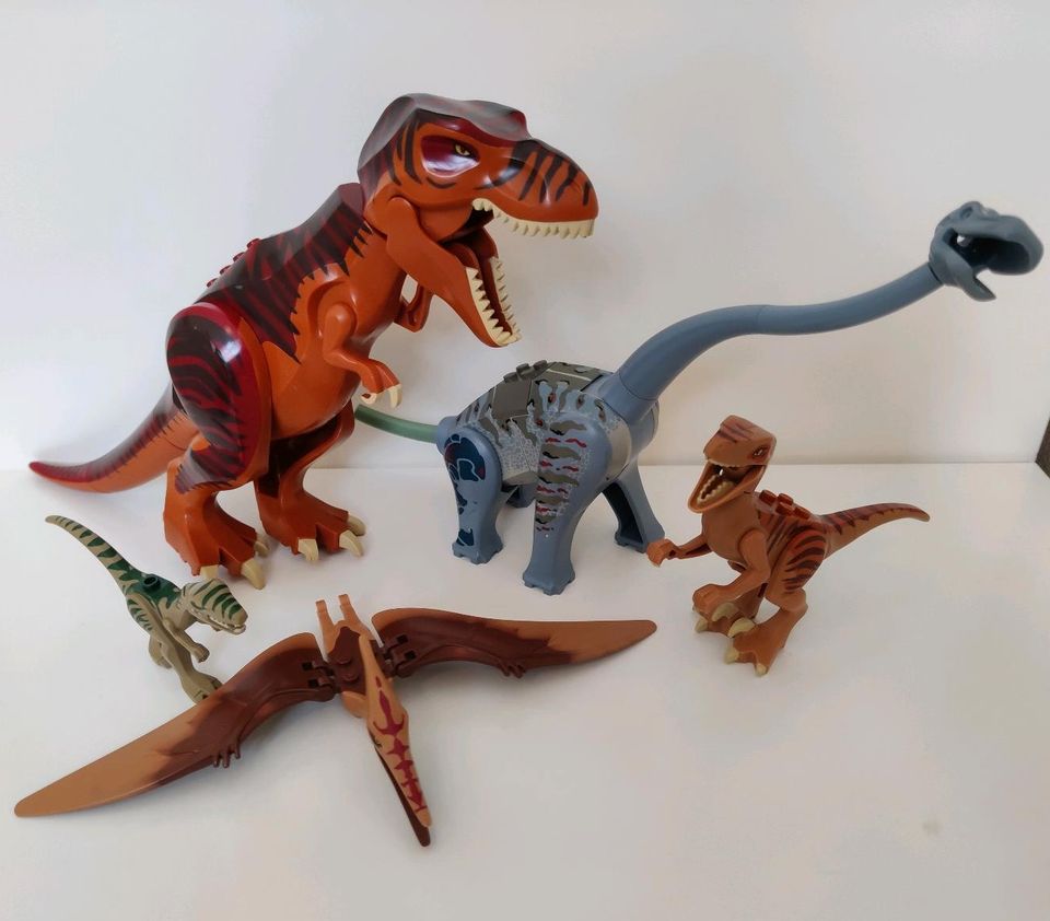 LEGO Dinos - T-Rex - Velociraptor - Coelophysis in Extertal