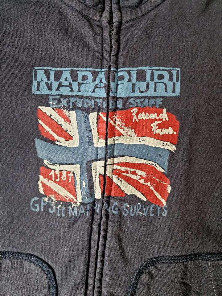 Napapijri Sweatjacke, Strickjacke, Gr. 116/122, dunkelblau Flagge in Dortmund