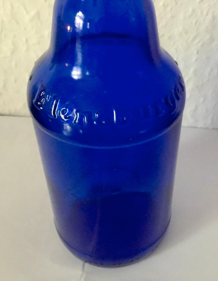 Bierflasche Flensburger Brauerei alte Bierflasche Sammler Blau in Kremmen