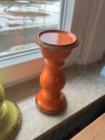 Vintage Kerzenhalter Keramik orange gross Harburg - Hamburg Fischbek Vorschau