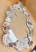Antiker italienischer Spiegel Wandspiegel Keramik Rosen Blüten Niedersachsen - Rodenberg Vorschau