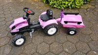 Falk Kinder Traktor, Rosa, Sehr gut erhalten, Mit Anhänger Niedersachsen - Ankum Vorschau