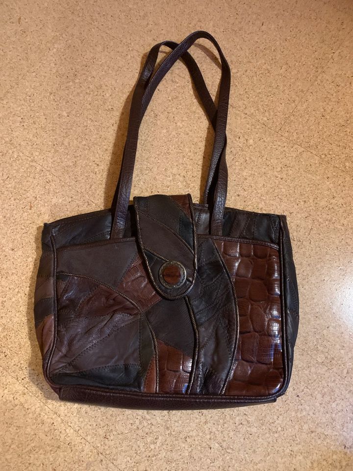 Vintage Handtasche Kunstleder braun in Hamburg