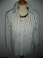 Gerry Weber, Bluse, weiß/grau/gestreift, Gr. 42 Nordrhein-Westfalen - Eitorf Vorschau