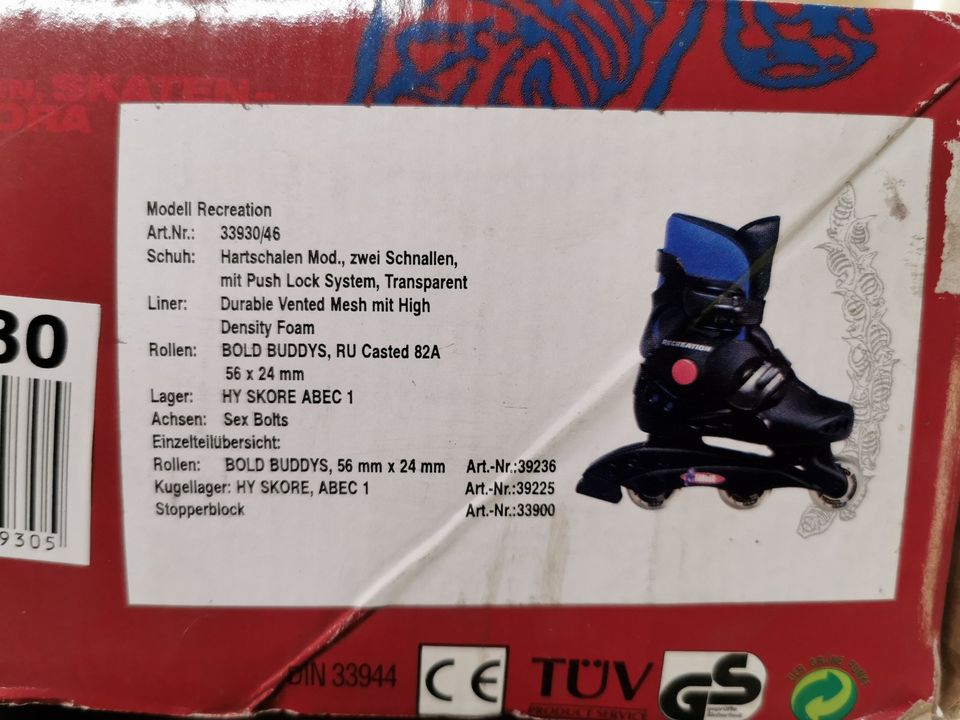 Hudora Recreation Inliner Fitnessskates Kinderskates Gr. 30 NEU in Vechta