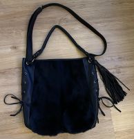 Umhänge Handtasche aus Leder; Farbe: Schwarz Niedersachsen - Braunschweig Vorschau