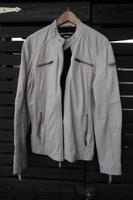 Tigha Lederjacke XL beige/dreckiges weiß Hessen - Wolfhagen  Vorschau