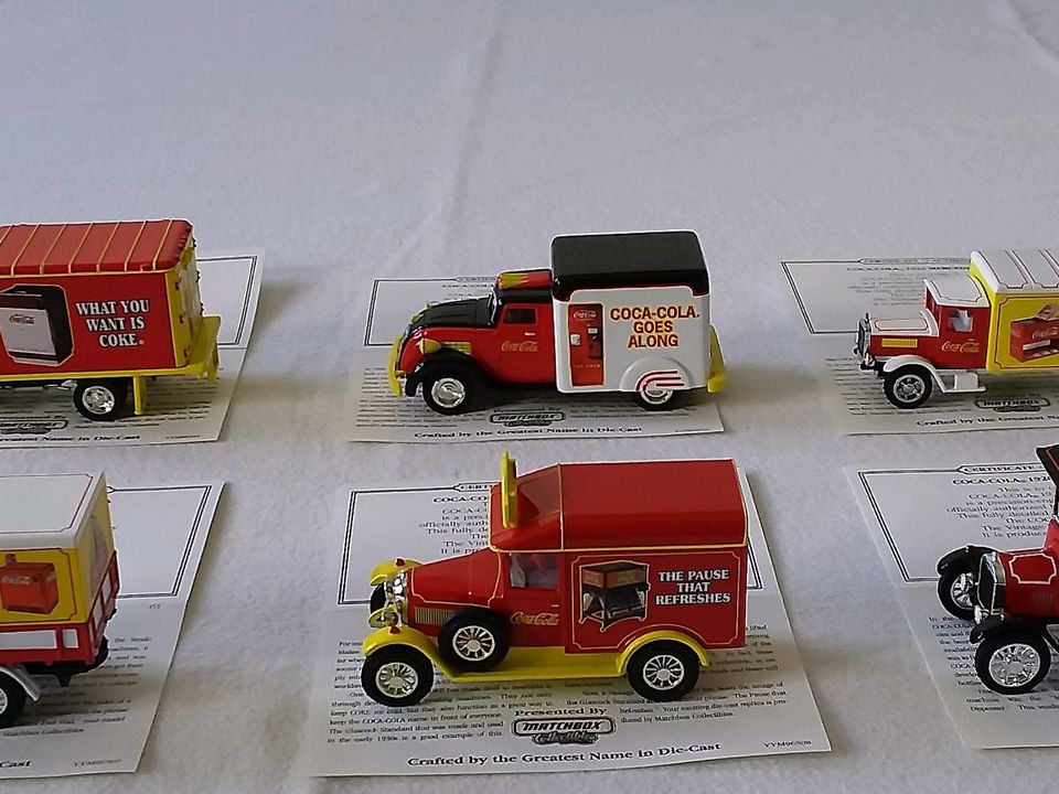 6 COCA-COLA Matchbox Autos Trucks Sammlung collectors in Herford