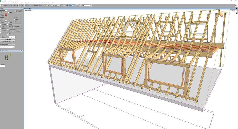 Abbund Programm Dach cad Alphaschift Profi Zimmerei Ansteuerung H in Wiedergeltingen
